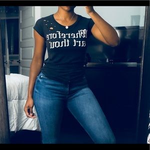 Forever 21 black graphic shirt